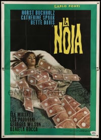 7t149 EMPTY CANVAS Italian 2p 1964 great image of sexy Catherine Spaak covered with money!