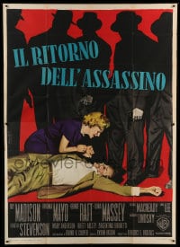 7t182 JET OVER THE ATLANTIC Italian 2p 1961 Guy Madison, Virginia Mayo, different Enzo Nistri art!