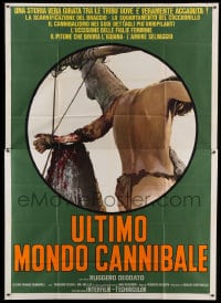 7t187 LAST SURVIVOR Italian 2p 1978 Ruggero Deodato, wild gruesome artwork of cannibal victim!