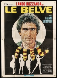7t188 LE BELVE Italian 2p 1971 great Casaro art of Lando Buzzanca over sexy female silhouettes!