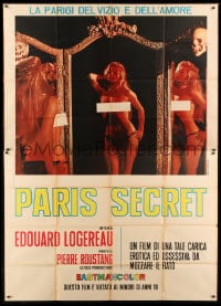 7t206 PARIS SECRET Italian 2p 1968 sexy naked Frenchwoman standing in front of three mirrors!