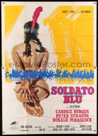 7t224 SOLDIER BLUE Italian 2p 1970 different art of bound naked Native American woman!
