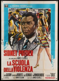 7t246 TO SIR, WITH LOVE Italian 2p 1968 different art of Sidney Poitier & Lulu, James Clavell!