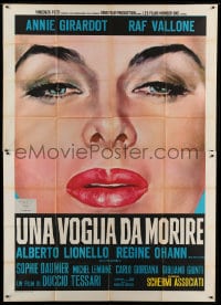 7t248 UNA VOGLIA DA MORIRE Italian 2p 1965 Duccio Tessari, sexy close up art of Annie Girardot!