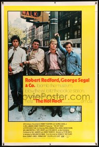 7w228 HOT ROCK 40x60 1972 Robert Redford, George Segal, cool cast portrait on the street!