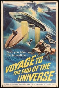 7w241 VOYAGE TO THE END OF THE UNIVERSE 40x60 1964 AIP, Ikarie XB 1, cool outer space sci-fi art!