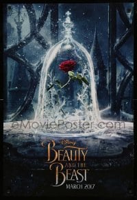 7w330 BEAUTY & THE BEAST teaser DS 1sh 2017 Walt Disney, great image of The Enchanted Rose!