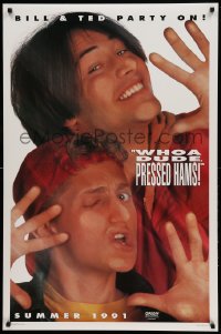 7w335 BILL & TED'S BOGUS JOURNEY style A teaser DS 1sh 1991 Keanu Reeves & Alex Winter, pressed hams