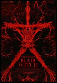 7w342 BLAIR WITCH advance DS 1sh 2016 there is something evil hiding in The Woods, creepy image!