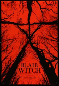 7w345 BLAIR WITCH teaser DS 1sh 2016 there is something evil hiding in The Woods, creepy image!