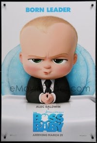 7w356 BOSS BABY style A advance DS 1sh 2017 Alec Baldwin in title role, born leader!