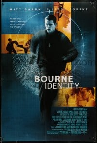 7w357 BOURNE IDENTITY DS 1sh 2002 cool image of Matt Damon as the perfect weapon!