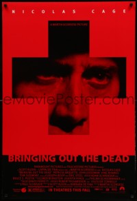 7w360 BRINGING OUT THE DEAD advance DS 1sh 1999 paramedic Nicolas Cage, Arquette, Martin Scorsese!