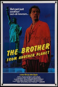 7w362 BROTHER FROM ANOTHER PLANET 1sh 1984 John Sayles, alien Joe Morton & Statue of Liberty!