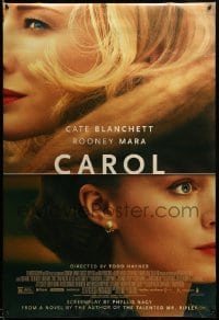7w378 CAROL DS 1sh 2015 Todd Haynes, great images of Academy nominees Cate Blanchett and Rooney Mara