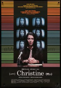 7w392 CHRISTINE DS 1sh 2016 great image of mentally ill Rebecca Hall in the title role!