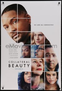 7w404 COLLATERAL BEAUTY teaser DS 1sh 2016 Will Smith, Norton, Knightley, we are all connected!