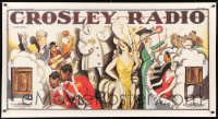 7w244 CROSLEY RADIO 27x50 commercial poster 2000s singers, jazzmen, horses, boxers and many more!