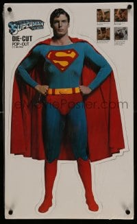 7w085 SUPERMAN 15x25 commercial poster 1978 D.C. hero Christopher Reeve, he can pop out!