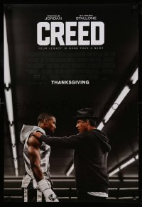 7w418 CREED advance DS 1sh 2015 image of Sylvester Stallone as Rocky Balboa with Michael Jordan!