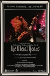 7w439 DECLINE OF WESTERN CIVILIZATION 2 1sh 1988 The Metal Years, Dave Mustaine from Megadeth!