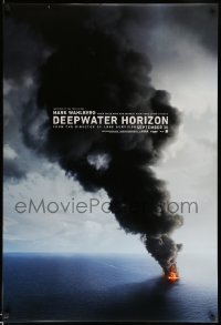 7w444 DEEPWATER HORIZON teaser DS 1sh 2016 Mark Wahlberg, far away image of burning oil rig!