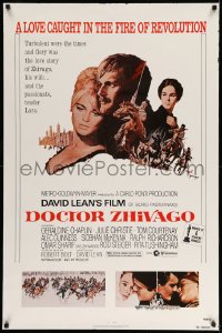 7w458 DOCTOR ZHIVAGO 1sh R1980 Omar Sharif, Julie Christie, David Lean English epic, Terpning art!