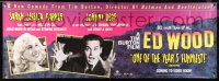 7w166 ED WOOD 26x72 video poster 1994 Tim Burton, Johnny Depp as the worst director ever!