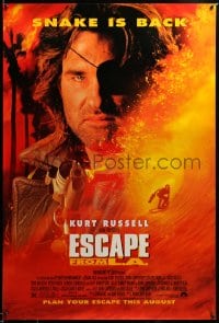7w475 ESCAPE FROM L.A. advance 1sh 1996 John Carpenter, Kurt Russell returns as Snake Plissken!