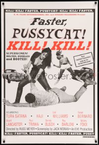 7w488 FASTER, PUSSYCAT! KILL! KILL! 1sh R1995 Russ Meyer's best, Satana, Haji, superwomen!