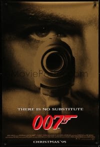 7w526 GOLDENEYE advance DS 1sh 1995 Pierce Brosnan as James Bond 007, cool gun & eye close up!