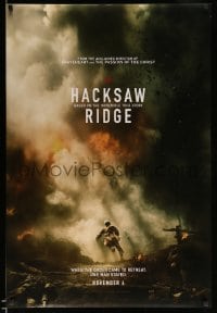 7w540 HACKSAW RIDGE teaser DS 1sh 2016 Andrew Garfield as PFC Desmond Doss, directed by Mel Gibson!