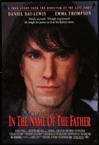 7w591 IN THE NAME OF THE FATHER 1sh 1993 Emma Thompson, close up of Daniel Day-Lewis!