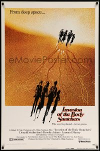 7w605 INVASION OF THE BODY SNATCHERS advance 1sh 1978 Philip Kaufman sci-fi, no book logo design!