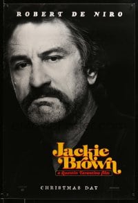 7w612 JACKIE BROWN teaser 1sh 1997 Quentin Tarantino, great close portrait of Robert De Niro!