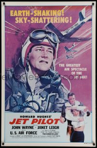 7w618 JET PILOT 1sh R1979 John Wayne flies with the screaming eagles, Howard Hughes
