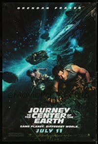 7w018 JOURNEY TO THE CENTER OF THE EARTH lenticular teaser 1sh 2008 Brendan Fraser, sci-fi fantasy!