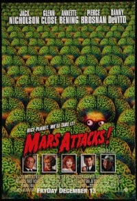 7w685 MARS ATTACKS! int'l advance 1sh 1996 directed by Tim Burton, great image of many aliens!