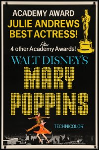 7w686 MARY POPPINS style C 1sh 1965 Julie Andrews & Dick Van Dyke in Walt Disney's musical classic!