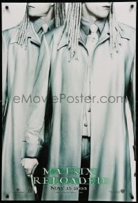 7w693 MATRIX RELOADED teaser DS 1sh 2003 cool image of Neil and Adrian Rayment as the Twins!