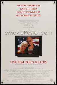 7w725 NATURAL BORN KILLERS 1sh 1994 Oliver Stone, Woody Harrelson & Juliette Lewis on TV!