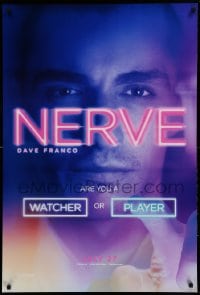7w727 NERVE teaser DS 1sh 2016 are you a watcher or player, cool super close-up of Dave Franco!