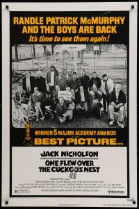 7w741 ONE FLEW OVER THE CUCKOO'S NEST 1sh R1978 Jack Nicholson & cast, Milos Forman classic!