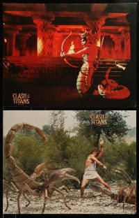 7w034 CLASH OF THE TITANS 6 color 17.75x33 stills 1981 cool Ray Harryhausen special effects scenes!