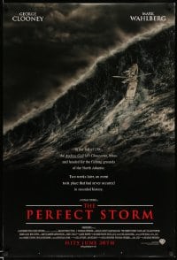 7w755 PERFECT STORM advance DS 1sh 2000 Wolfgang Petersen, fishermen George Clooney & Mark Wahlberg