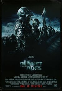 7w767 PLANET OF THE APES style B int'l DS 1sh 2001 Tim Burton, great image of huge ape army!