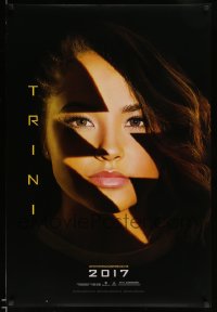7w773 POWER RANGERS teaser DS 1sh 2017 cool close-up of Becky G. as Trini, The Yellow Ranger!