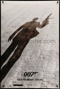 7w788 QUANTUM OF SOLACE teaser DS 1sh 2008 Daniel Craig as James Bond, cool shadow image!