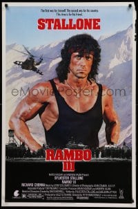 7w793 RAMBO III 1sh 1988 Sylvester Stallone returns as John Rambo, this time is for his friend!