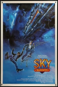 7w863 SKY BANDITS 1sh 1986 Scott McGinnis, Jeff Osterhage, wild artwork of zeppelin!